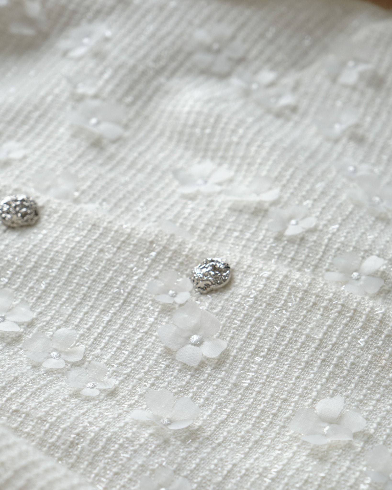  BLOSSOM TWEED JACKET - CREAMY 
