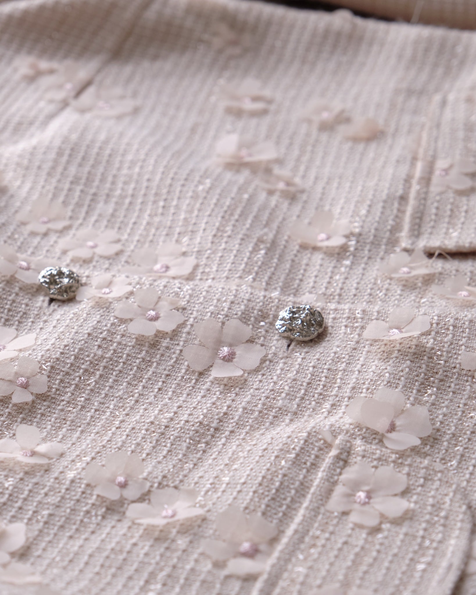  BLOSSOM TWEED JACKET - NUDE PINK 