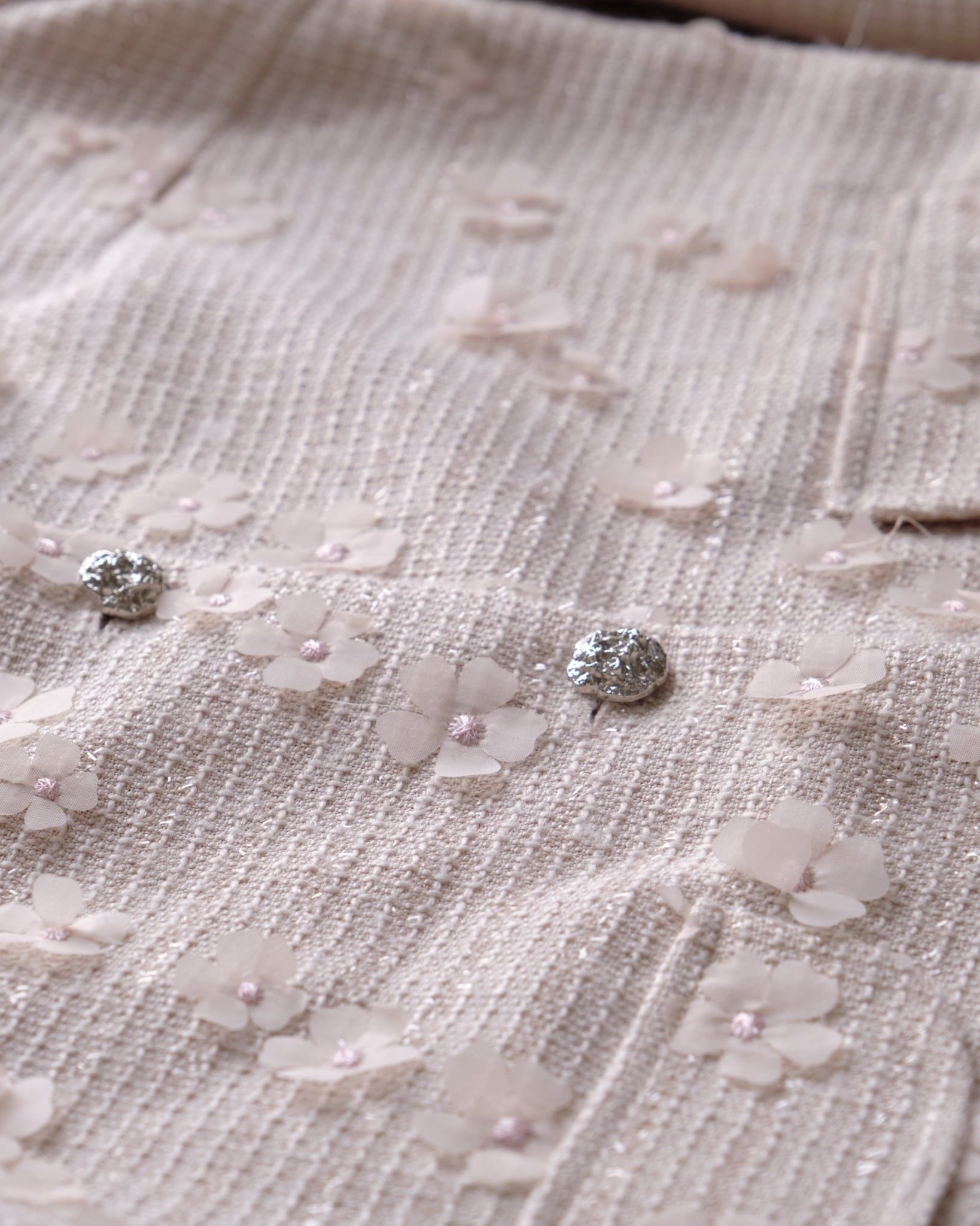  BLOSSOM TWEED JACKET - NUDE PINK 