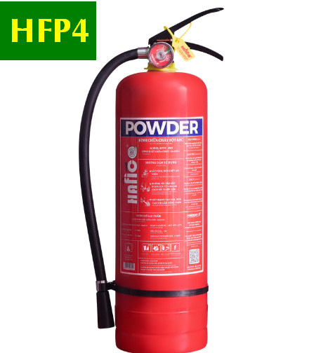  Bình chữa cháy bột khô ABC 4kg Hafico HFP4 CÓ TEM KIỂM ĐỊNH 