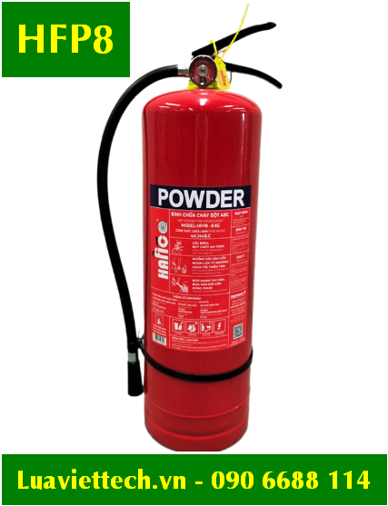  Bình chữa cháy bột khô ABC 8kg Hafico HFP8 CÓ TEM KIỂM ĐỊNH 