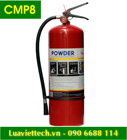  Bình chữa cháy bột ABC 8kg VinaFoam CMP8, có tem kiểm định 