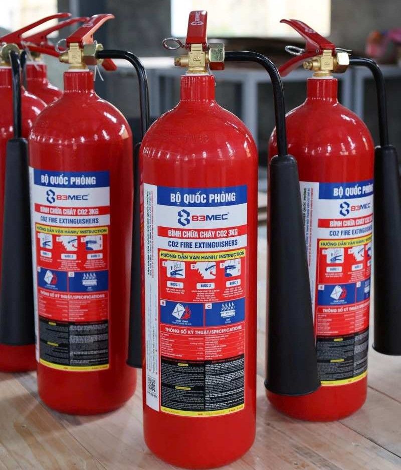  Bình chữa cháy CO2 MT3/83MEC – TCCNQP – Bộ Quốc Phòng 