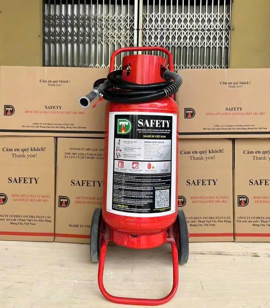  Bình chữa cháy có bánh xe SAFETY bột ABC 35kg DTT-ABC/35kg - Có tem kiểm định 