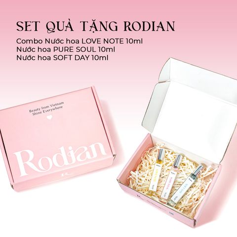 [Set quà tặng] Combo 3 chai nước hoa Pure Soul, Soft Day, Love Note dung tích 10ml nhà Rodian
