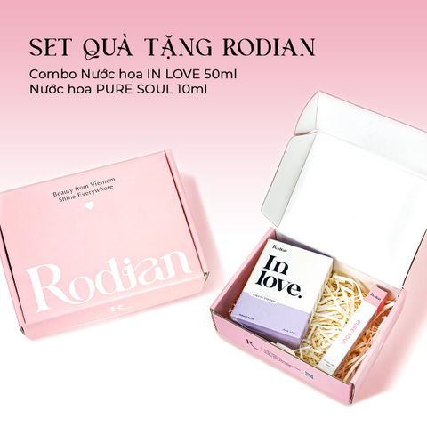 [Set quà tặng] Combo 2 chai nước hoa In Love 50ml và Pure Soul 10ml nhà Rodian