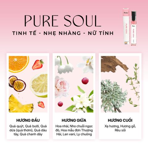 [Set quà tặng] Combo 2 chai nước hoa In Love 50ml và Pure Soul 10ml nhà Rodian