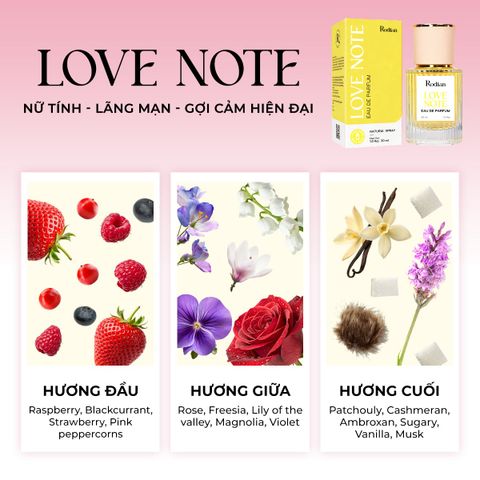 [Set quà tặng] Combo 2 chai nước hoa Love Note 30ml và Soft Day 10ml nhà Rodian
