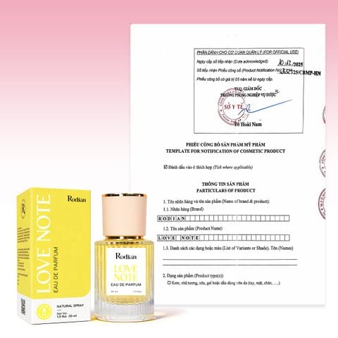 [Set quà tặng] Combo 2 chai nước hoa Love Note 30ml và Soft Day 10ml nhà Rodian