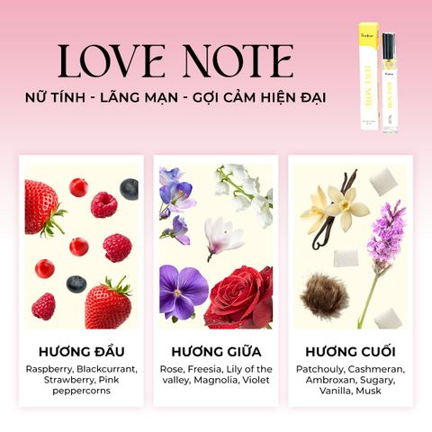 [Set quà tặng] Combo 2 chai nước hoa Soft Day 30ml và Love Note 10ml nhà Rodian