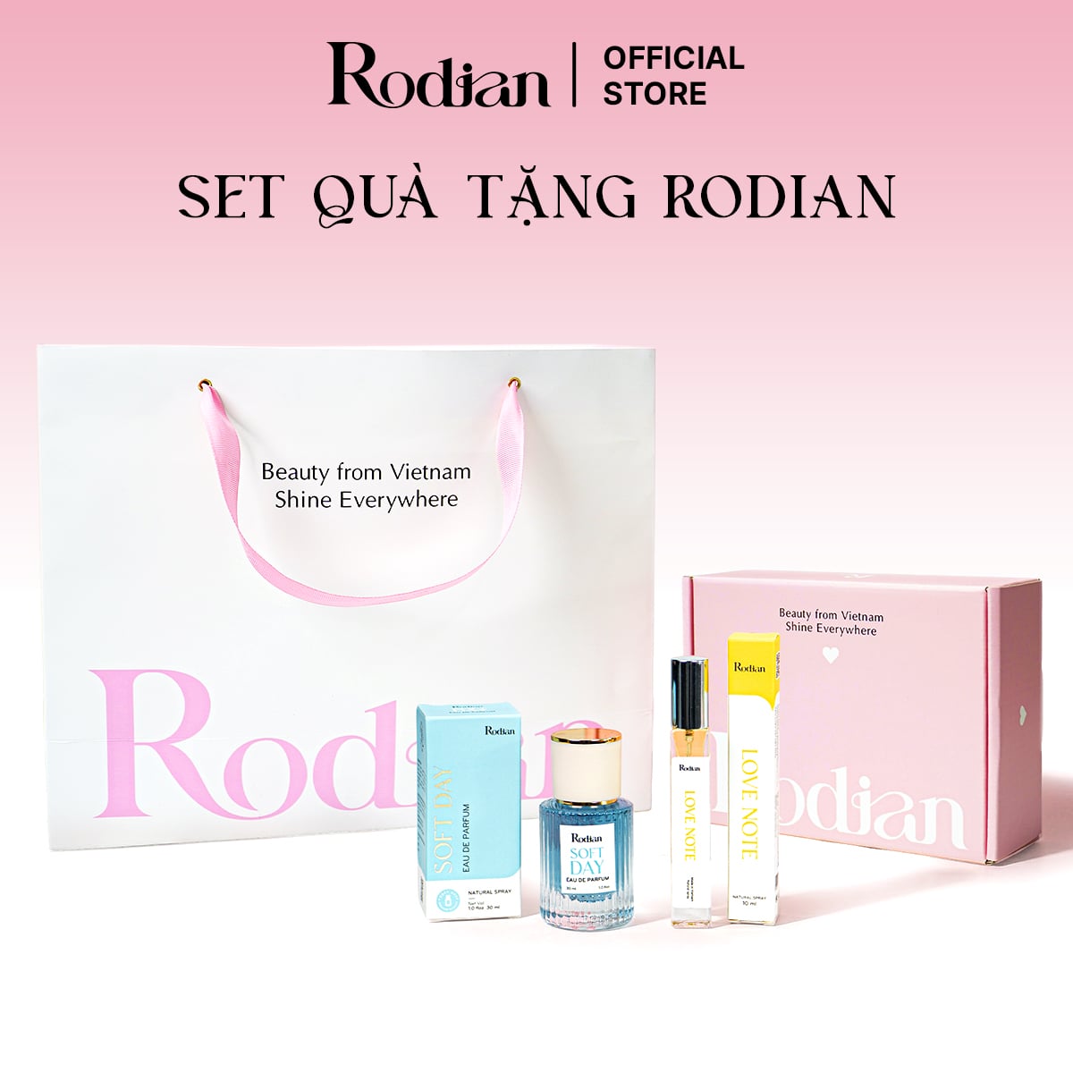 [Set quà tặng] Combo 2 chai nước hoa Soft Day 30ml và Love Note 10ml nhà Rodian