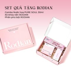 [Set quà tặng] Combo 3 sản phẩm phấn phủ bột màu 01, xịt khóa nền và nước hoa Pure Soul dung tích 30ml nhà Rodian