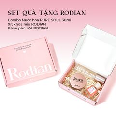 [Set quà tặng] Combo 3 sản phẩm phấn phủ bột màu 02, xịt khóa nền và nước hoa Pure Soul dung tích 30ml nhà Rodian