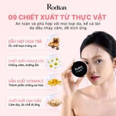 PHẤN PHỦ BỘT KIỀM DẦU RODIAN MỊN LÌ TỰ NHIÊN, LÀNH TÍNH TỪ 09 LOẠI THỰC VẬT