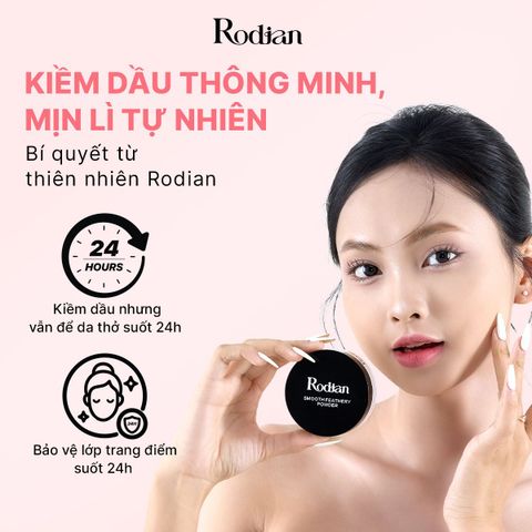 PHẤN PHỦ BỘT KIỀM DẦU RODIAN MỊN LÌ TỰ NHIÊN, LÀNH TÍNH TỪ 09 LOẠI THỰC VẬT