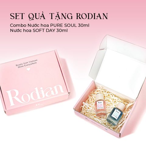 [Set quà tặng] Combo 2 chai nước hoa Soft Day, Pure Soul dung tích 30ml nhà Rodian