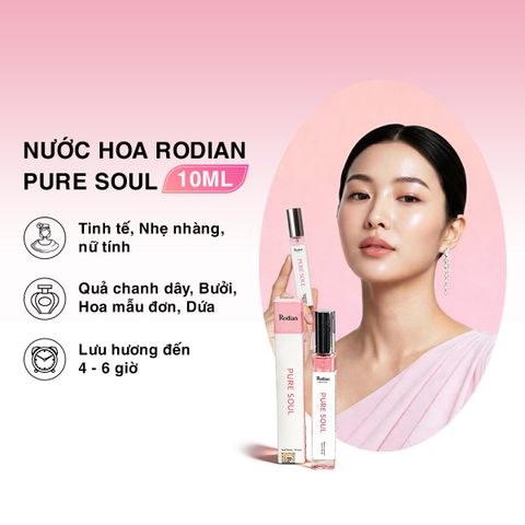 [Set quà tặng] Combo 2 chai nước hoa In Love 50ml và Pure Soul 10ml nhà Rodian