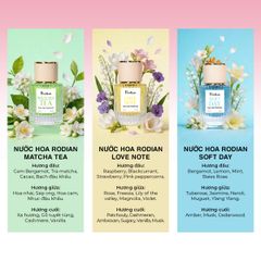 [SET QUÀ TẶNG] Combo 3 chai nước hoa Love Note, Soft Day, Matcha Tea dung tích 30ml