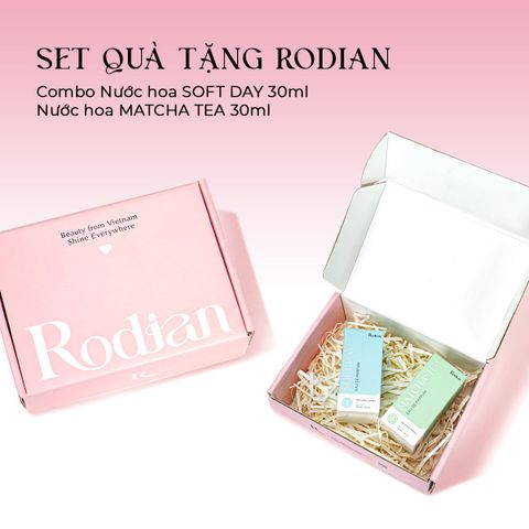 [Set quà tặng] Combo 2 chai nước hoa Soft Day, Matcha Tea dung tích 30ml nhà Rodian