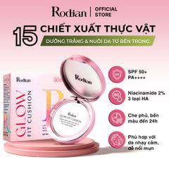 Phấn Nước Cushion Rodian Cho Da Nhạy Cảm, Dễ Nổi Mụn, Mỏng Nhẹ Tự Nhiên Lâu Trôi Suốt 12h và Chống Nắng SPF50+/PA++++