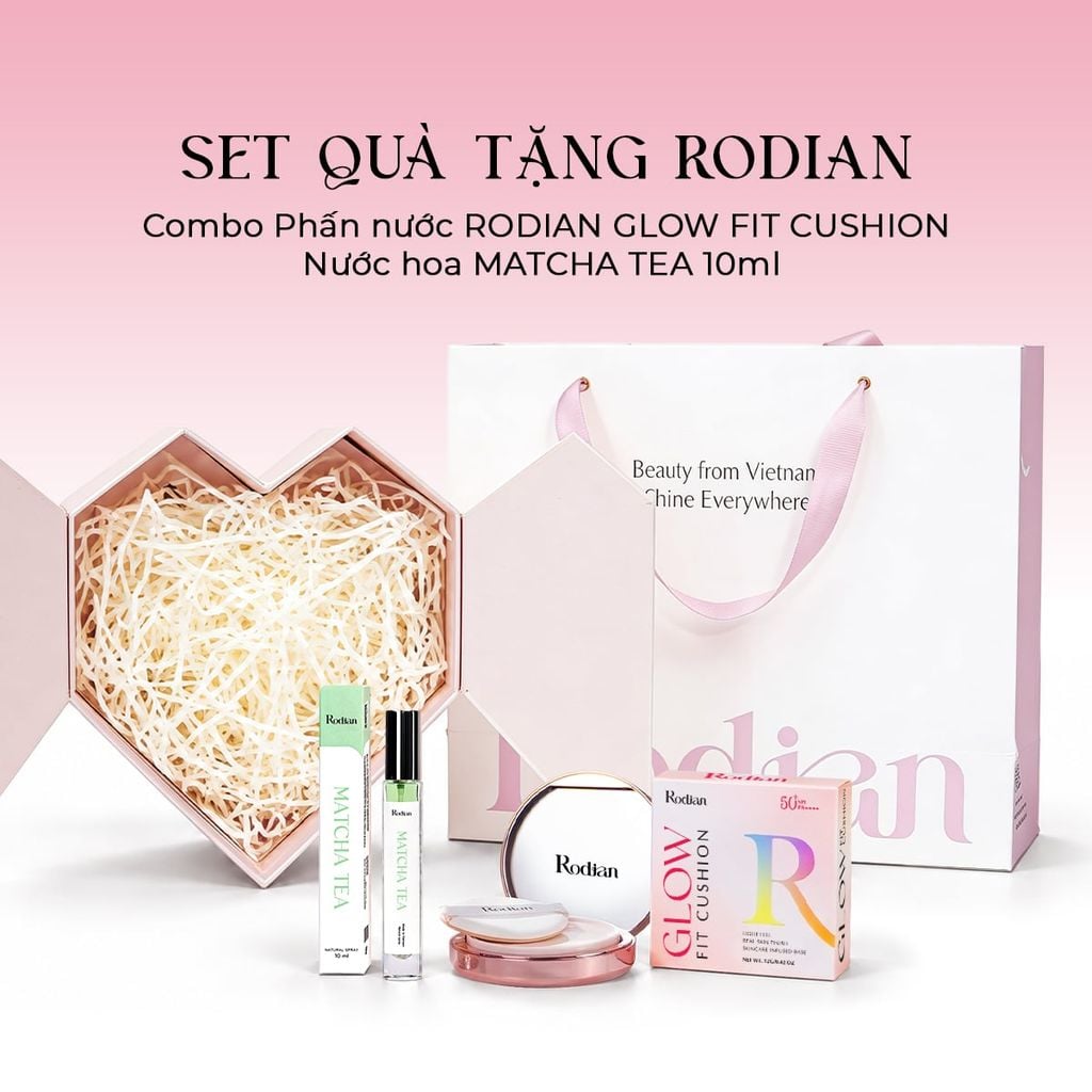 [Set quà tặng] Combo Phấn nước RODIAN + Nước hoa Matcha Tea 10ml