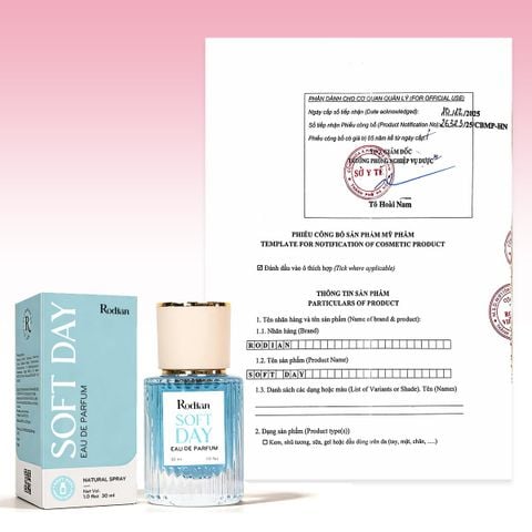 [Set quà tặng] Combo 3 chai nước hoa Pure Soul, Soft Day, Love Note dung tích 30ml nhà Rodian