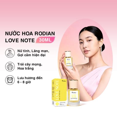 [Set quà tặng] Combo 3 chai nước hoa Soft Day, Love Note, Matcha Tea dung tích 30ml nhà Rodian