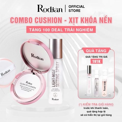 COMBO Cushion (R01 - Light Beige) + Xịt Khóa Nền