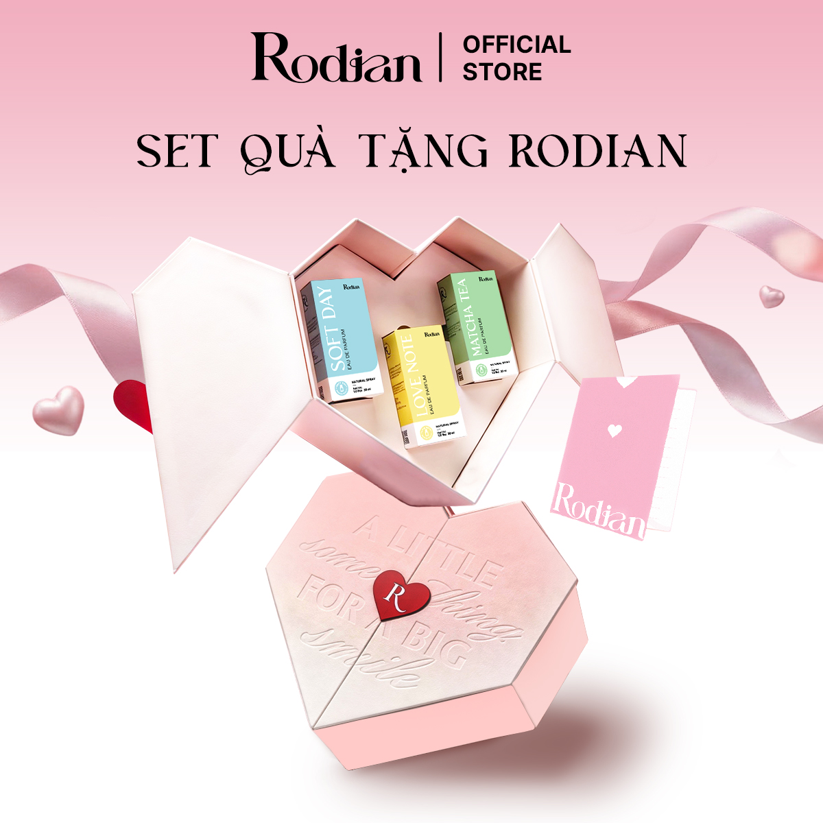 [SET QUÀ TẶNG] Combo 3 chai nước hoa Love Note, Soft Day, Matcha Tea dung tích 30ml