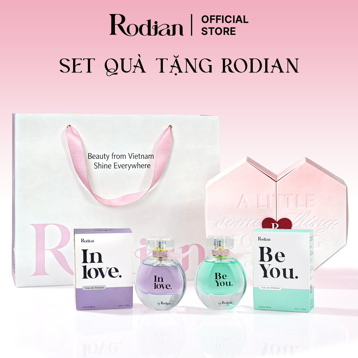 [SET QUÀ TẶNG] Combo Nước hoa Rodian Be You 50ml và Nước Hoa Rodian In Love 50ml