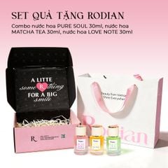 [Set quà tặng] Combo 3 chai nước hoa Pure Soul, Love Note, Matcha Tea dung tích 30ml nhà Rodian