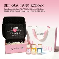 [Set quà tặng] Combo 3 chai nước hoa Pure Soul, Soft Day, Love Note dung tích 30ml nhà Rodian