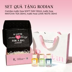 [Set quà tặng] Combo 3 chai nước hoa Soft Day, Love Note, Matcha Tea dung tích 30ml nhà Rodian