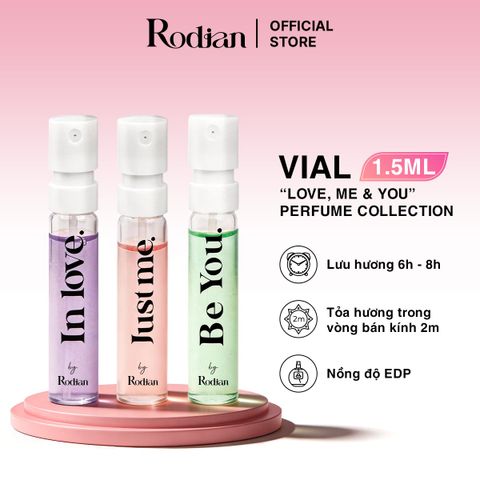 [VIAL TRẢI NGHIỆM] Nước Hoa Rodian In Love , Just Me, Be You Trẻ trung, Tinh tế, Dành Cho Nữ Thơm Lâu Lưu Hương 6-8 Giờ Xịt Thơm Perfume Cosmetics