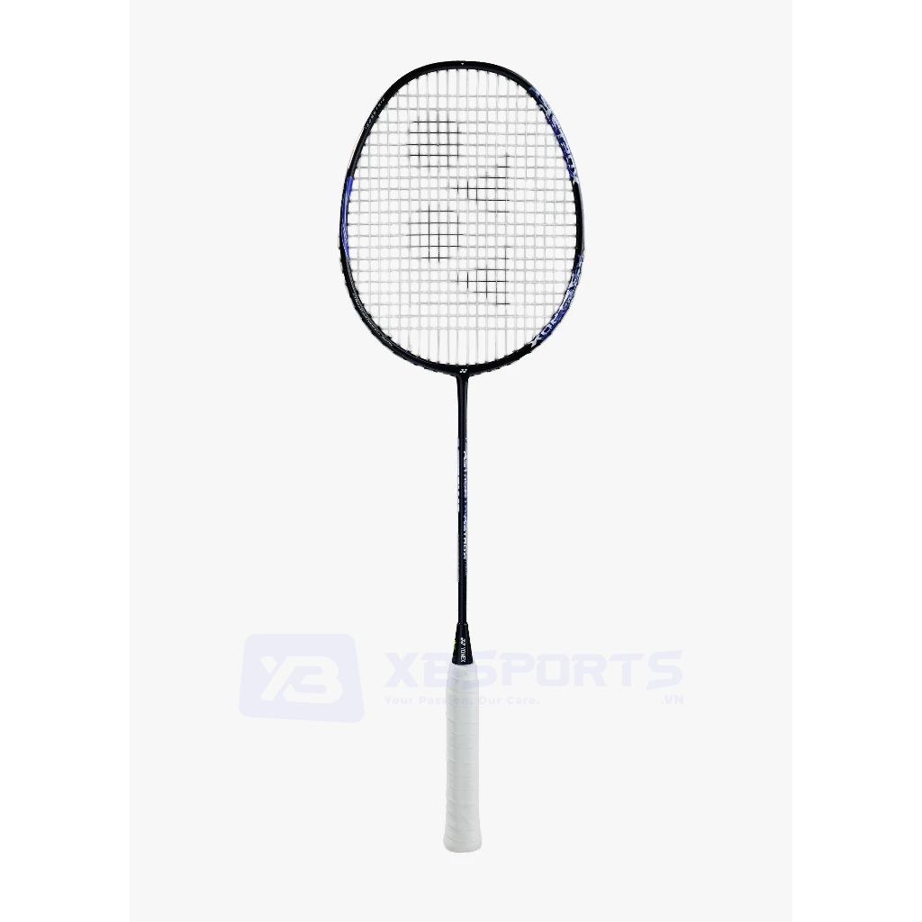Vợt cầu lông Yonex Astrox 10 màu Navy Blue xanh navy đậm điểm chi tiết xanh dương, khung nguyên cây căng cước trắng, logo Yonex, cán bọc grip trắng
