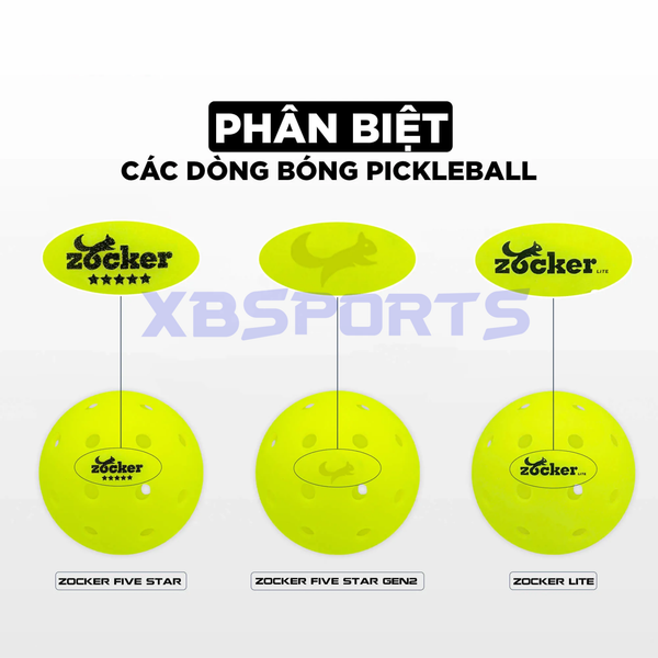 Bóng Pickleball thi đấu Zocker Five Star Gen 2