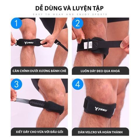 Đai bảo vệ khớp gối đơn có silicon chống trượt Yasu 7920 (1 chiếc)