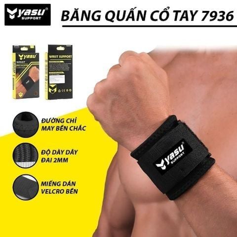 Băng quấn bảo vệ cổ tay gym tennis cầu lông Yasu 7936 (1 chiếc)