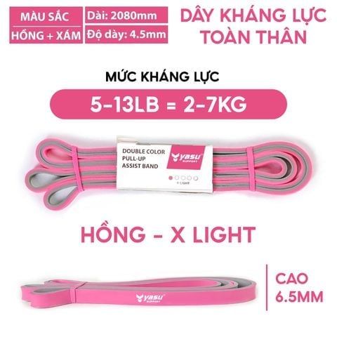 Dây kháng lực tập toàn thân Powerband chất liệu cao su 100% Yasu