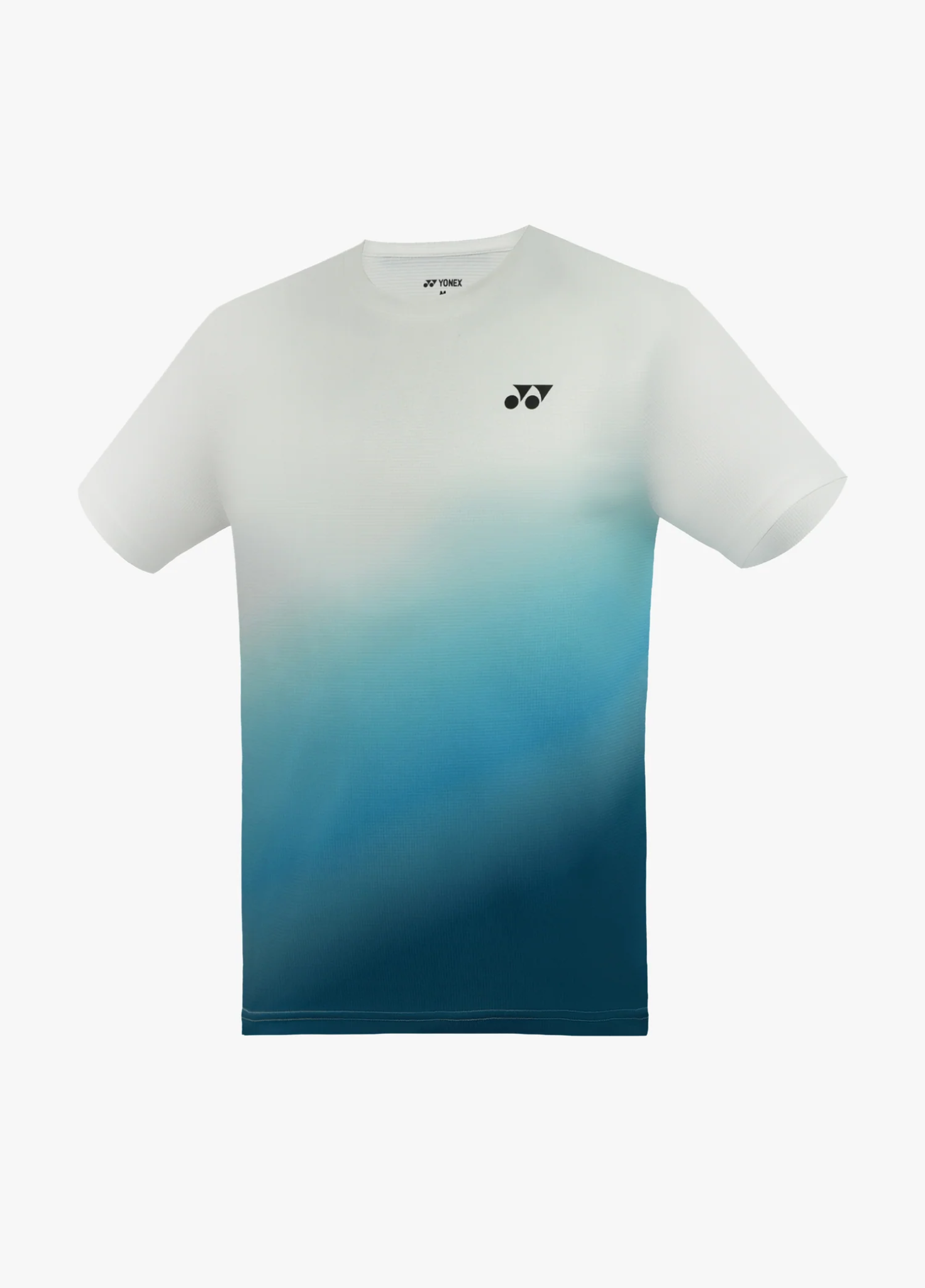 Áo cầu lông Yonex TRM3478 màu Mosaic Blue, vai và ngực trắng loang dần xuống xanh teal đậm ở gấu