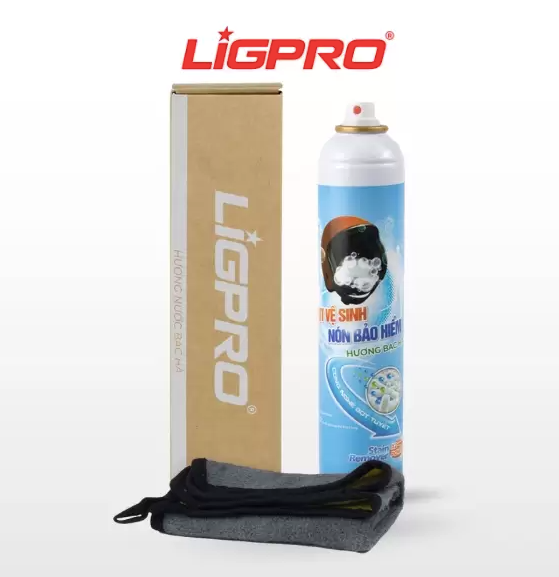 Xịt Bọt Tuyết Vệ Sinh Nón, Mũ Bảo Hiểm Nano Bạc Ligpro