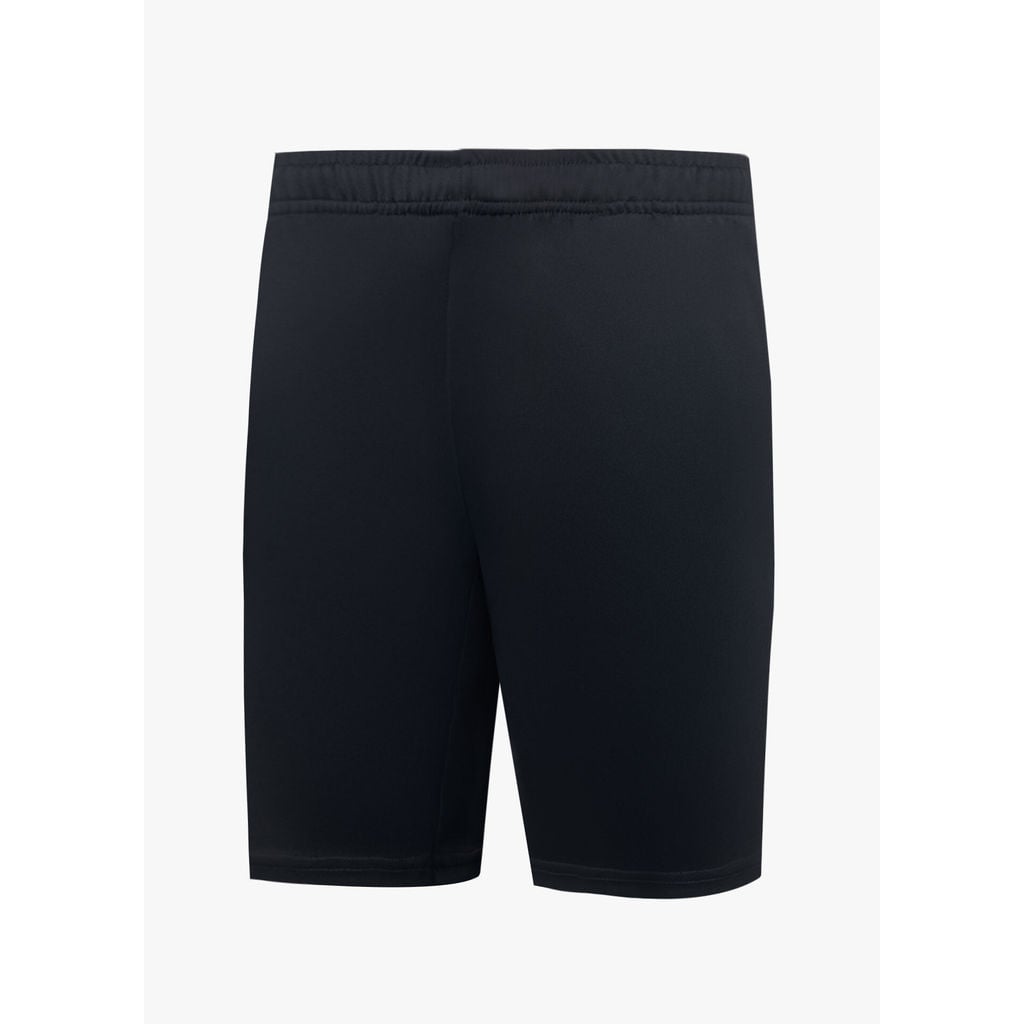 Quần cầu lông Yonex TSM2844 màu Jet Black, quần short nam thân trơn đen, cạp chun, logo Yonex cùng tông chìm vào nền