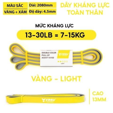 Dây kháng lực tập toàn thân Powerband chất liệu cao su 100% Yasu