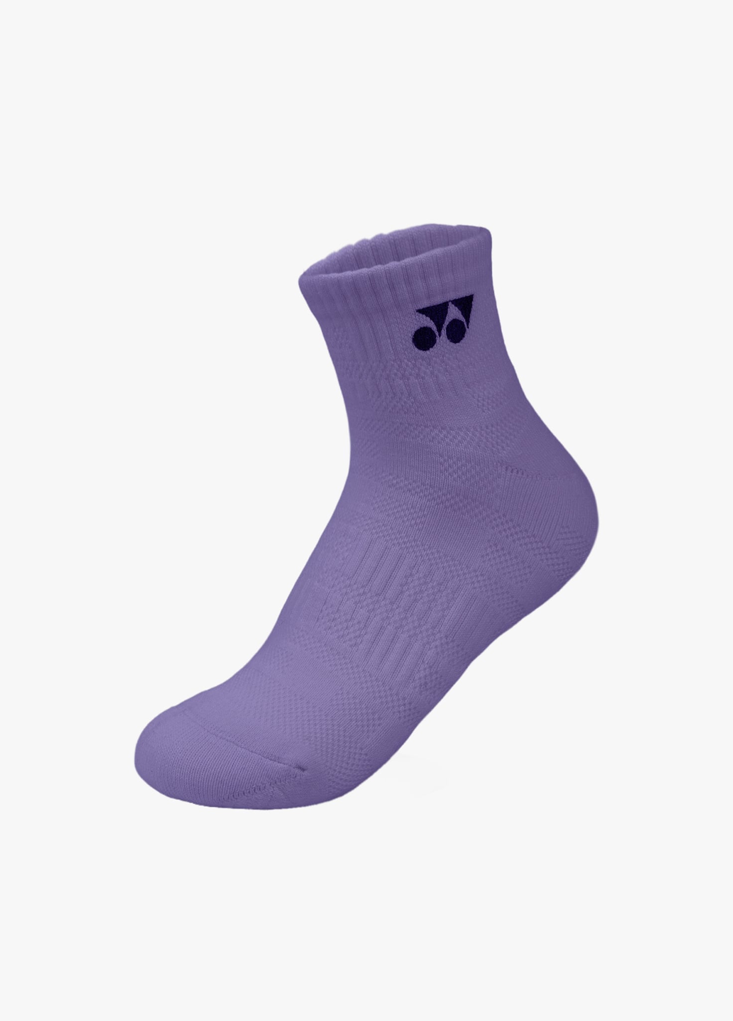 Vớ cầu lông Yonex SSR-2965-S màu Violet tím lavender, cổ ngắn, logo Yonex navy ở cổ vớ