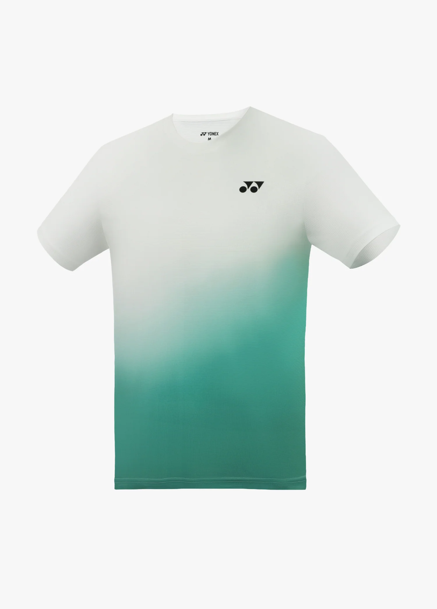 Áo cầu lông Yonex TRM3478 màu Winter Green, vai và ngực trắng loang dần xuống xanh lá ngọc ở gấu