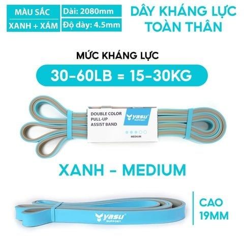 Dây kháng lực tập toàn thân Powerband chất liệu cao su 100% Yasu