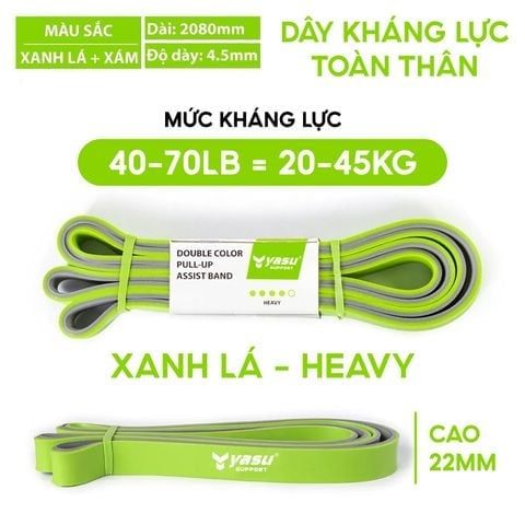 Dây kháng lực tập toàn thân Powerband chất liệu cao su 100% Yasu