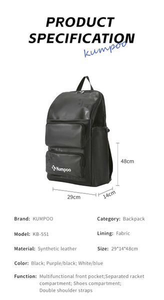 Balo Pickleballl Kumpoo KB - 551 Chính Hãng