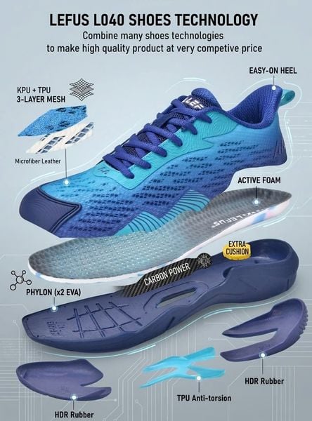 Giày cầu lông Lefus L040 Chính Hãng