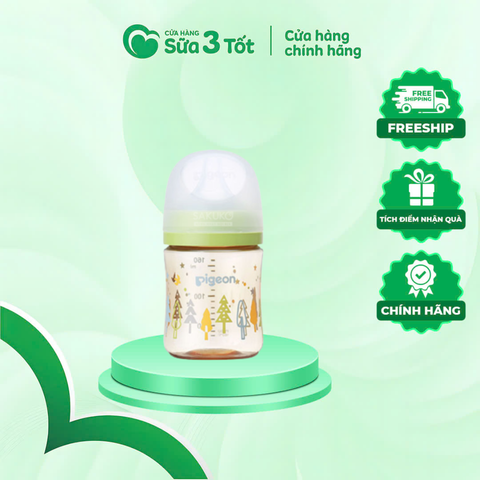 Bình Sữa Pigeon PPSU Plus - Hình Cây - Nhật Bản - 240ml
